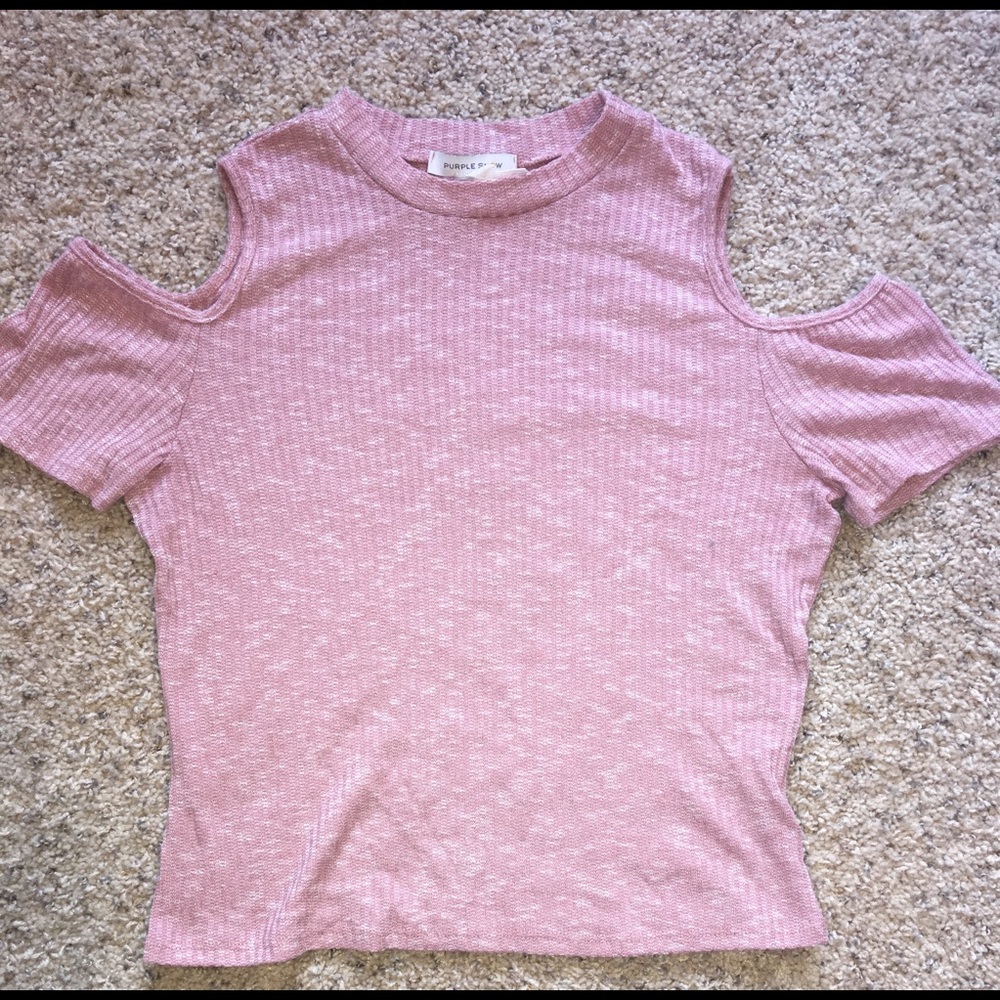 Off the shoulder knit top